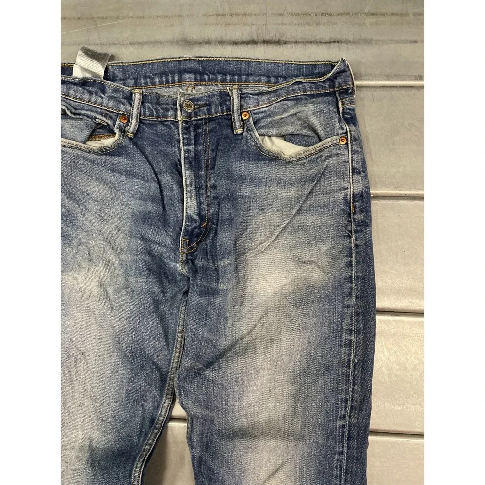 Levis 511 Jeans Mens 34x32 Blue Medium Wash Faded Denim Slim Straight‎